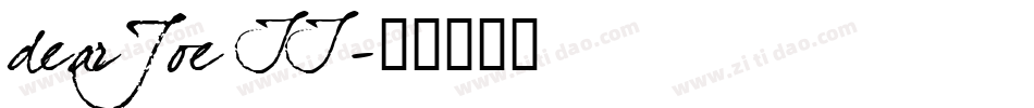 dearJoe II字体转换